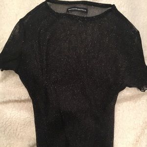 Brandy Melville sheer black simmer top